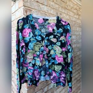 Talbots Merino Floral Sweater